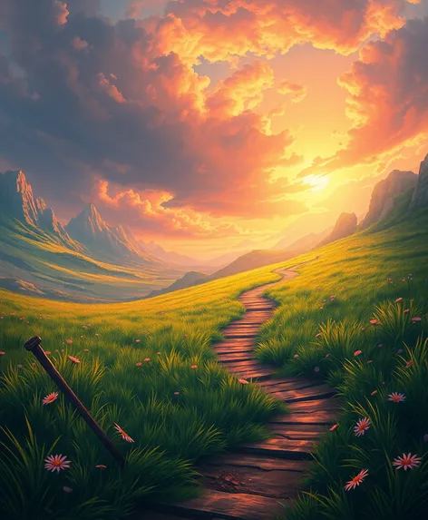 grasslands path fantasy art