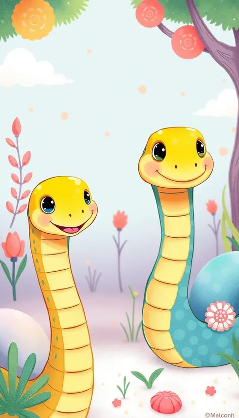 cute snake drawings