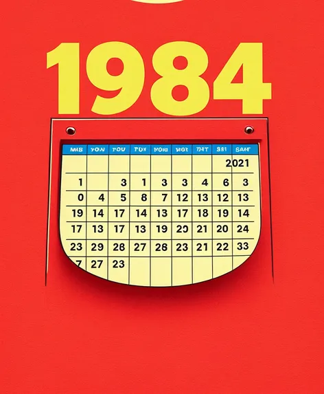 1984 calendar meme