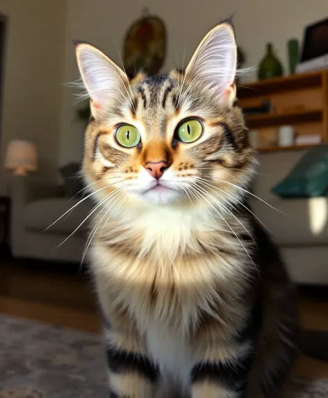 cat with medium hair