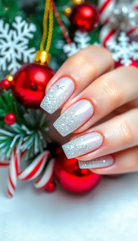 white christmas nails