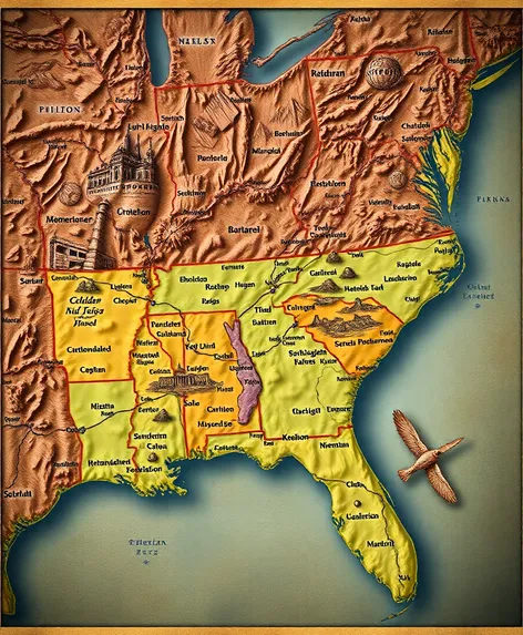 map of southern states