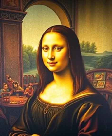 monalisa painting wallpaper