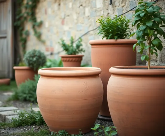 large terracotta plant pots