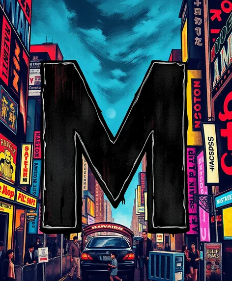 block letter m