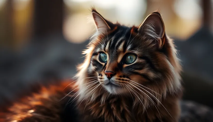 brown maine coon cat