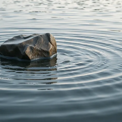 rock dropping in water