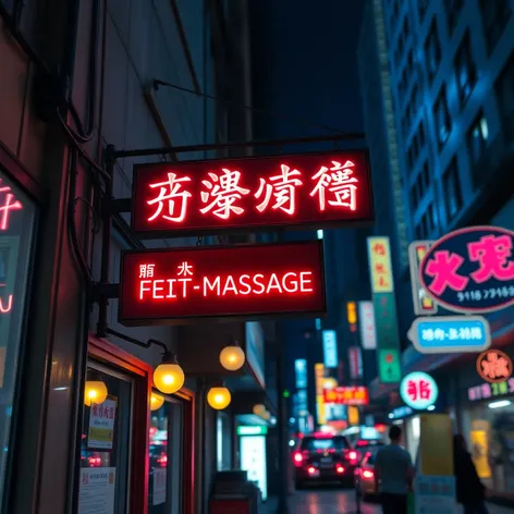 foot massage neon sign