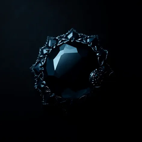 black gemstone