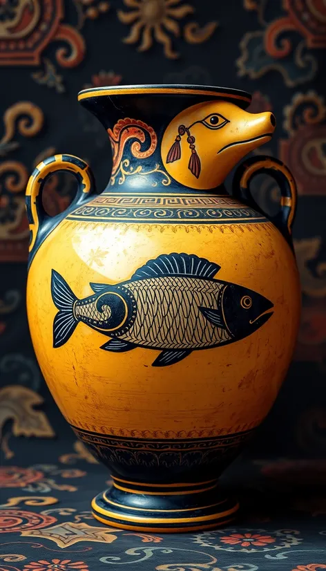 greek animal vase fish