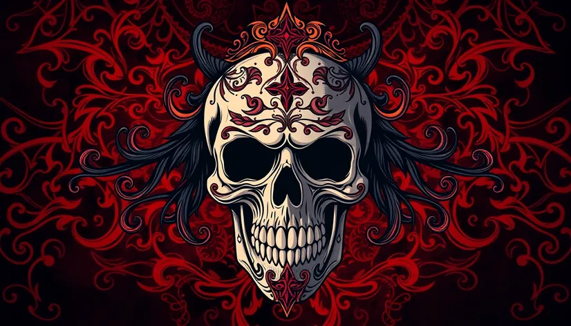 pretty skull art