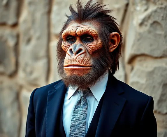 neanderthal in suit