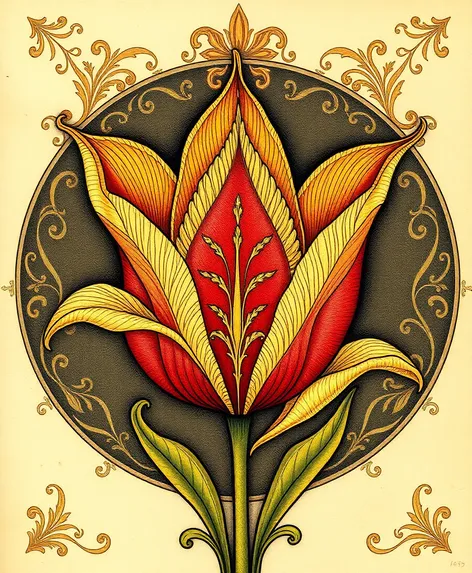 illuminated manuscript tulip