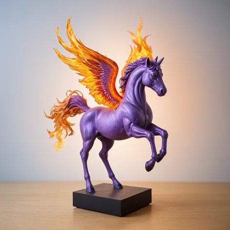 realistic violet pegasus with