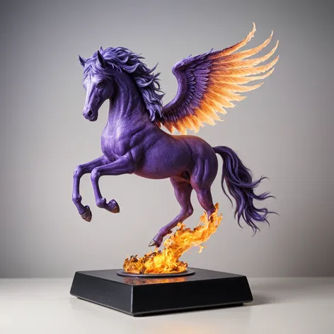 realistic violet pegasus with