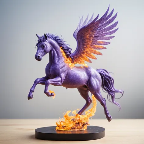 realistic violet pegasus with