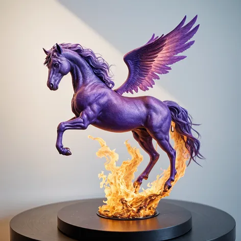 realistic violet pegasus with