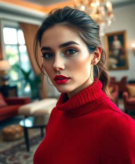 red turtleneck