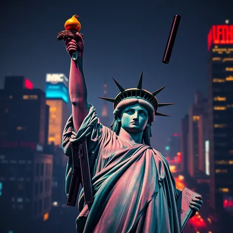 statue of liberty gun