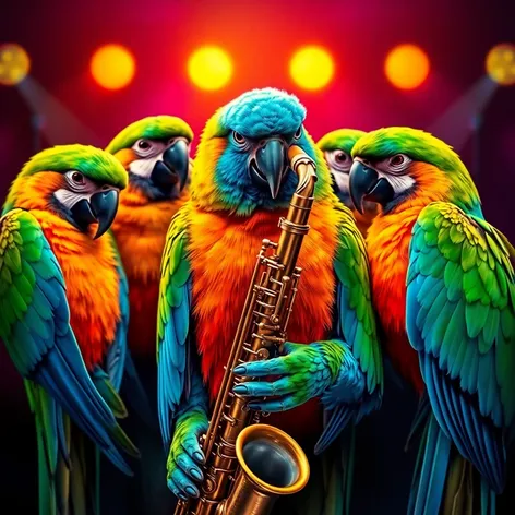 6 parrot playing the