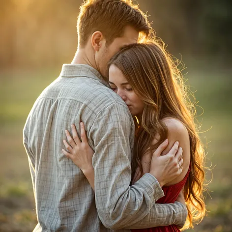 girl hugging man