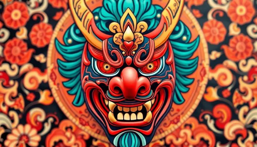 japanese oni mask art