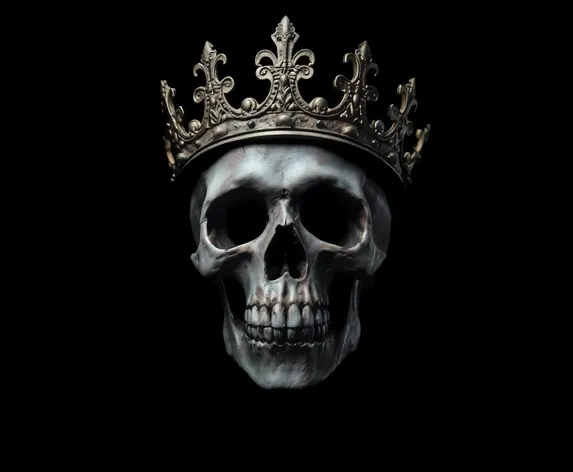 skull wearing crown