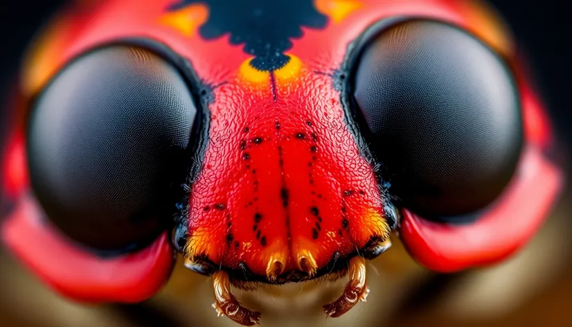 ladybug eyes close up