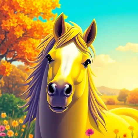 yellow dala horse clipart