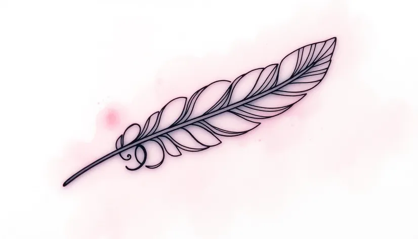 feather tattoo drawings for