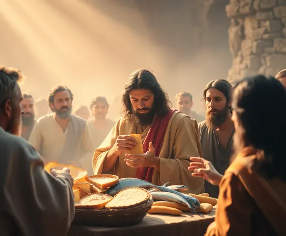 images of jesus feeding