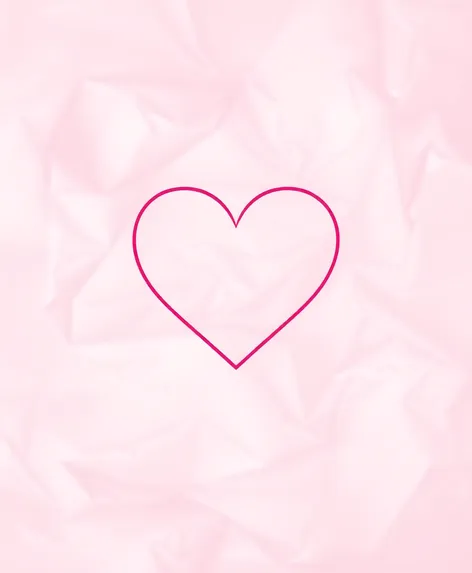 pink heart outlined thin