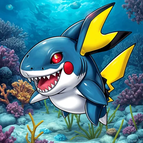 shark merged with pikachu