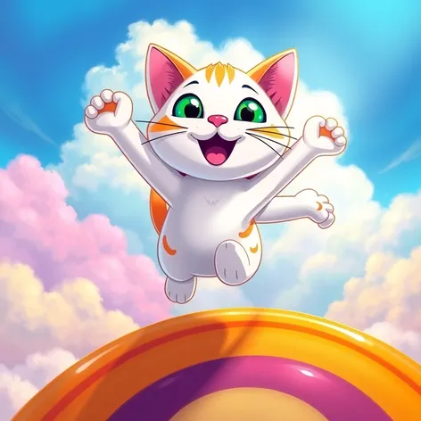 cartoon cat jumping