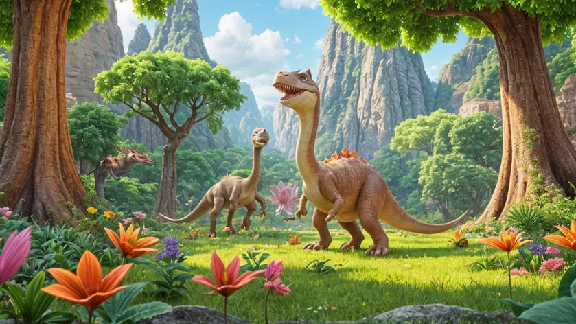 Dinosaur Forest: A dense,