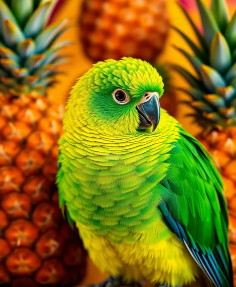 pineapple green cheek conure