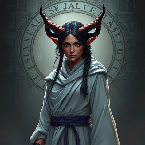 female tiefling monk