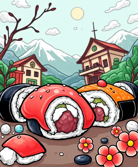 sushi cartoon