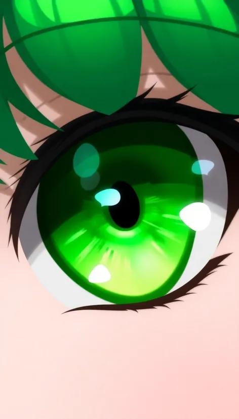 green anime eye