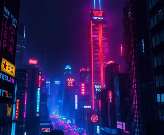 dark cyberpunk city