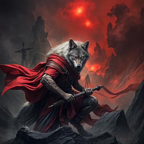 wolf at war wearing