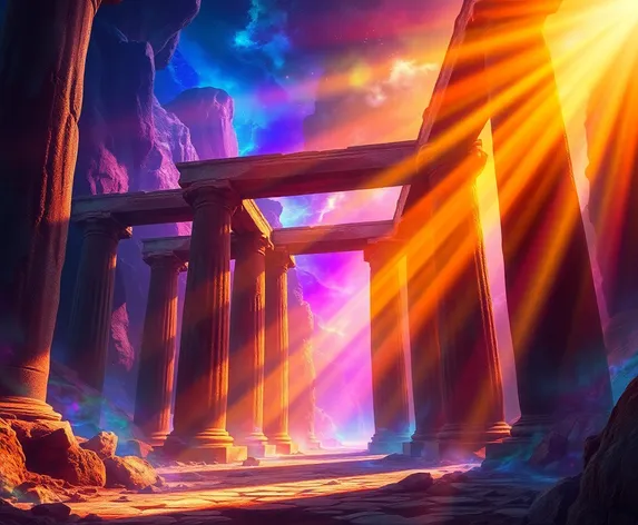 pillars and rays