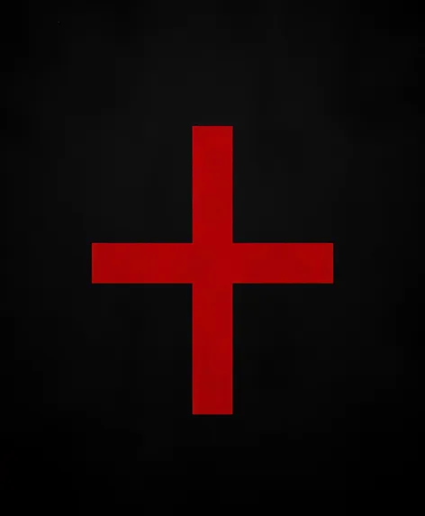 red cross with black