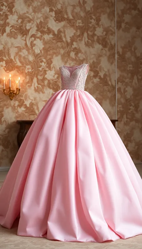 light pink ball gown