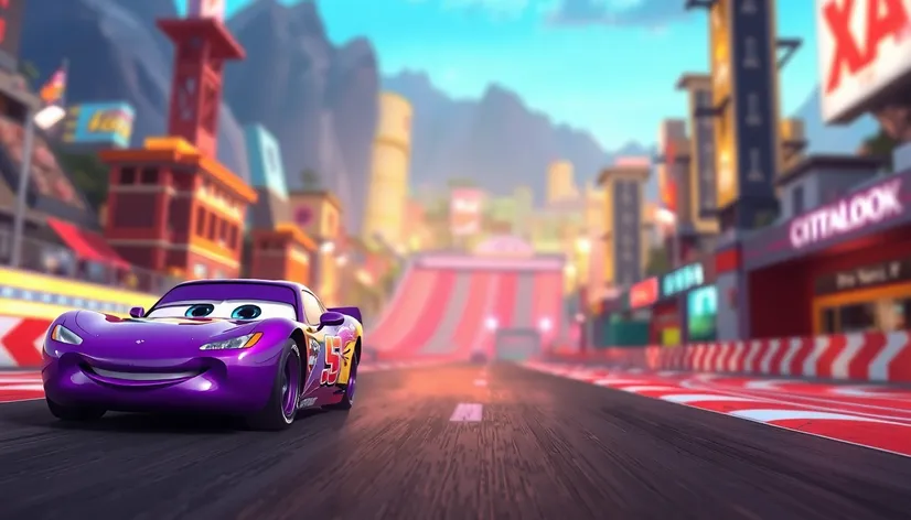 purple car from cars