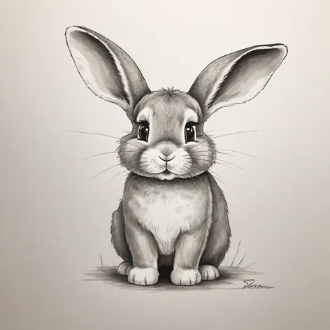 cartoon bunny drawing