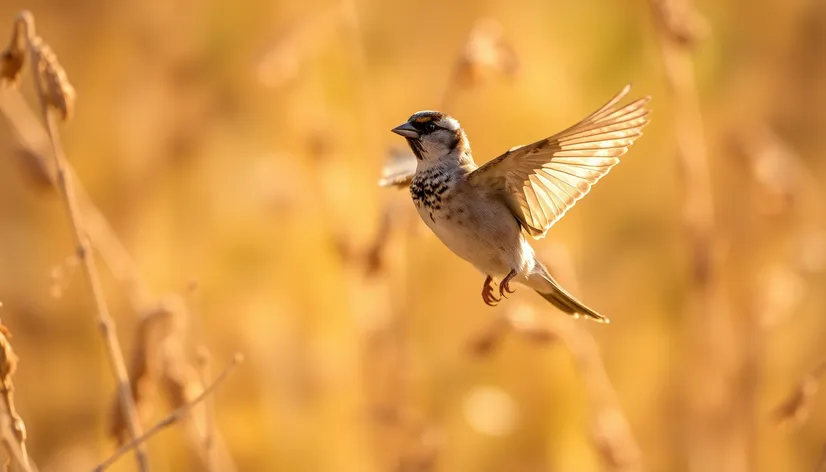 sparrow flying