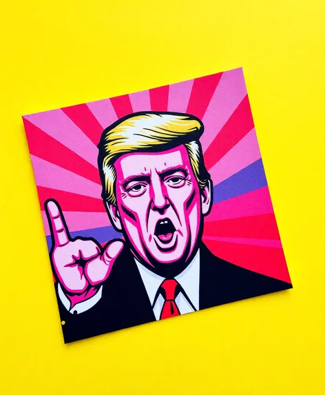 colored flashcard trump