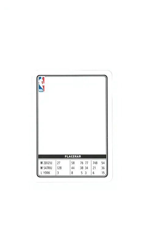 trading card template blank