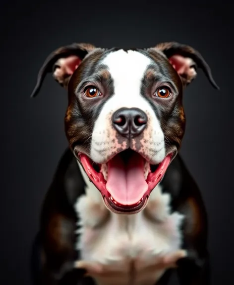 black white pitbull